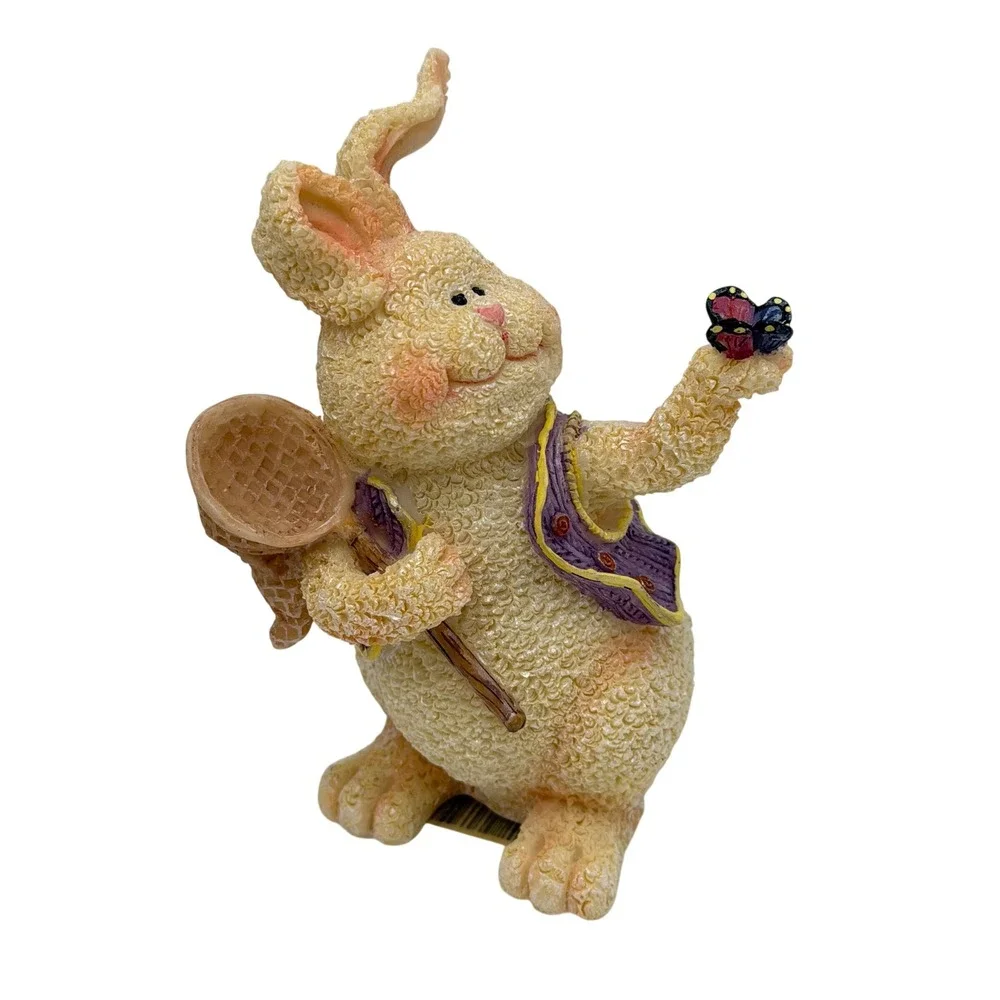 Vtg Easter Bunny Rabbit‎ Figurine Lot 14pc Ceramic Spring Decor Anthropomorphic